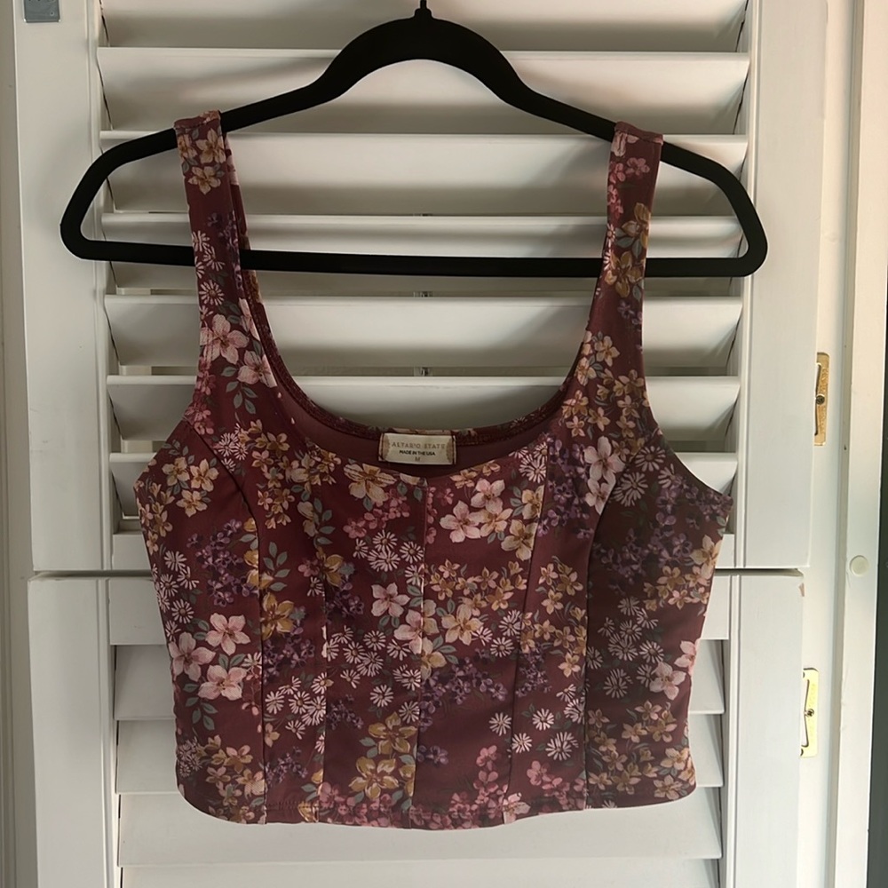 Altar’d State Floral Tank Crop Top